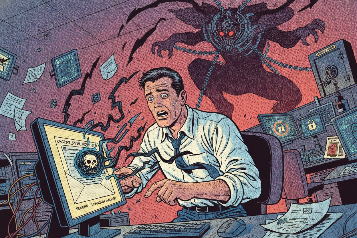 Illustrazione cyber di account aziendale disattivato e accessi digitali da controllare