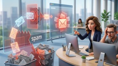 Email aziendali finite nello spam con ufficio commerciale preoccupato