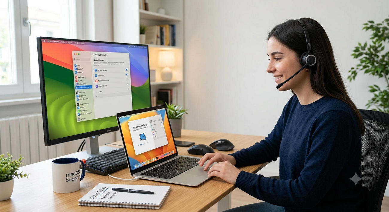 Sblocco dei permessi Accessibilità/Registrazione schermo su macOS per Supremo. (Immagine generata con IA — trasparenza ai sensi dell'art. 50 AI Act UE 2024/1689)